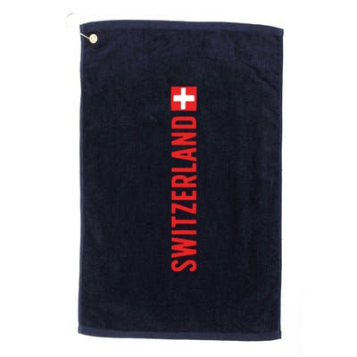 Swiss Flag Switzerland Souvenir Schweiz Gift Suisse Svizzera Platinum Collection Golf Towel