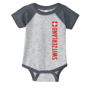 Swiss Flag Switzerland Souvenir Schweiz Gift Suisse Svizzera Infant Baby Jersey Bodysuit