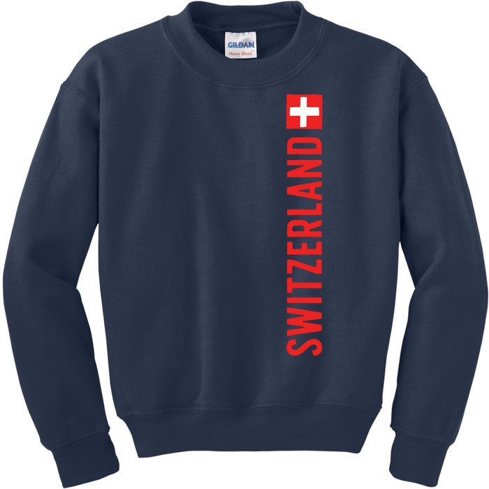 Swiss Flag Switzerland Souvenir Schweiz Gift Suisse Svizzera Kids Sweatshirt