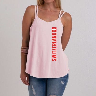 Swiss Flag Switzerland Souvenir Schweiz Gift Suisse Svizzera Women's Strappy Tank