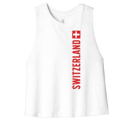 Swiss Flag Switzerland Souvenir Schweiz Gift Suisse Svizzera Women's Racerback Cropped Tank