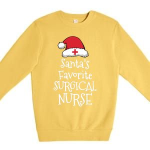 Santas Favorite Surgical Nurse Christmas Funny Gift Premium Crewneck Sweatshirt