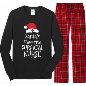 Santas Favorite Surgical Nurse Christmas Funny Gift Long Sleeve Pajama Set