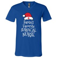 Santas Favorite Surgical Nurse Christmas Funny Gift V-Neck T-Shirt