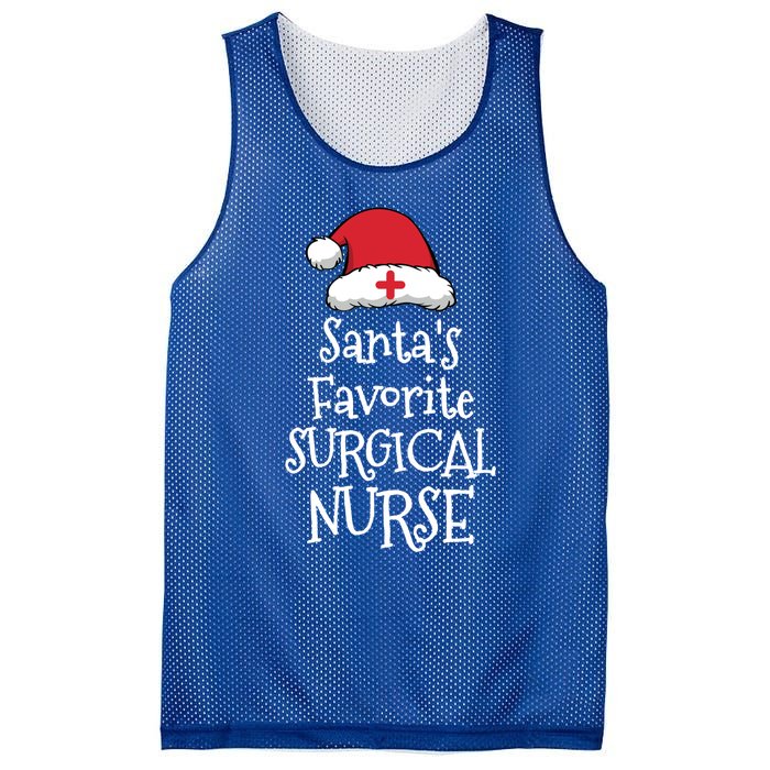 Santas Favorite Surgical Nurse Christmas Funny Gift Mesh Reversible Basketball Jersey Tank