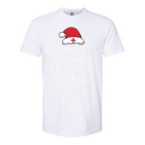 Santas Favorite Surgical Nurse Christmas Funny Gift Softstyle CVC T-Shirt