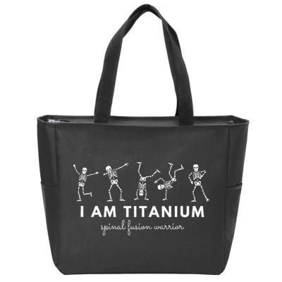 Spinal Fusion Spine Surgery Back Lumbar Recovery Survivor Zip Tote Bag