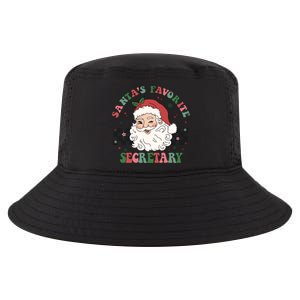 SantaS Favorite Secretary Retro Groovy Santa Face Christmas Funny Gift Cool Comfort Performance Bucket Hat