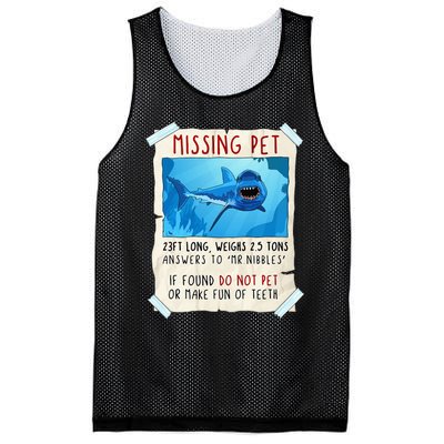 Shark Funny Shark Great White Shark Mesh Reversible Basketball Jersey Tank