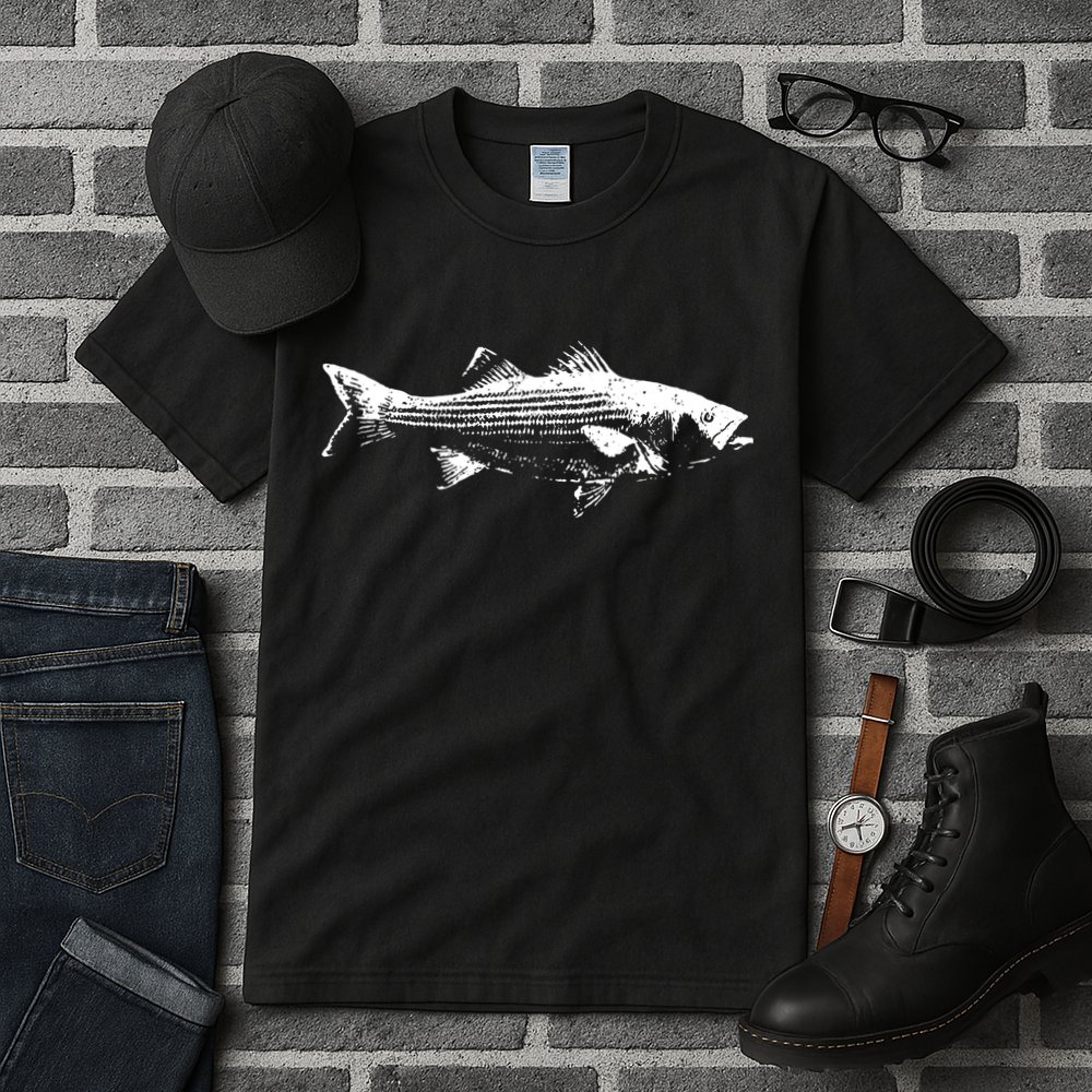 Striper Fishing Striped Bass Lucky Fishing Tall T-Shirt
