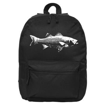 Striper Fishing Striped Bass Lucky Fishing 16 in Basic Backpack
