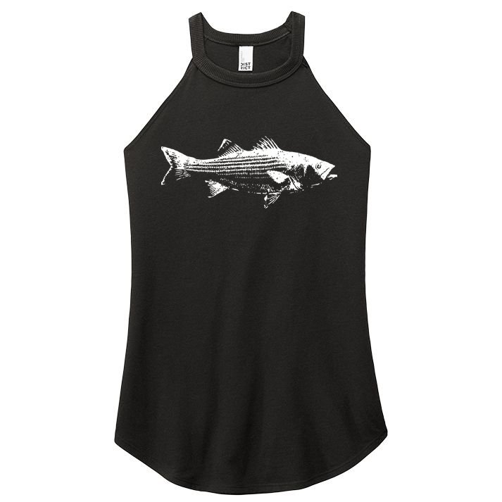 Striper Fishing Striped Bass Lucky Fishing Women's Perfect Tri Rocker Tank