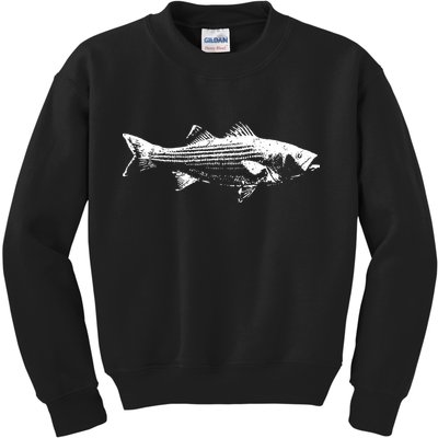 Striper Fishing Striped Bass Lucky Fishing Kids Sweatshirt