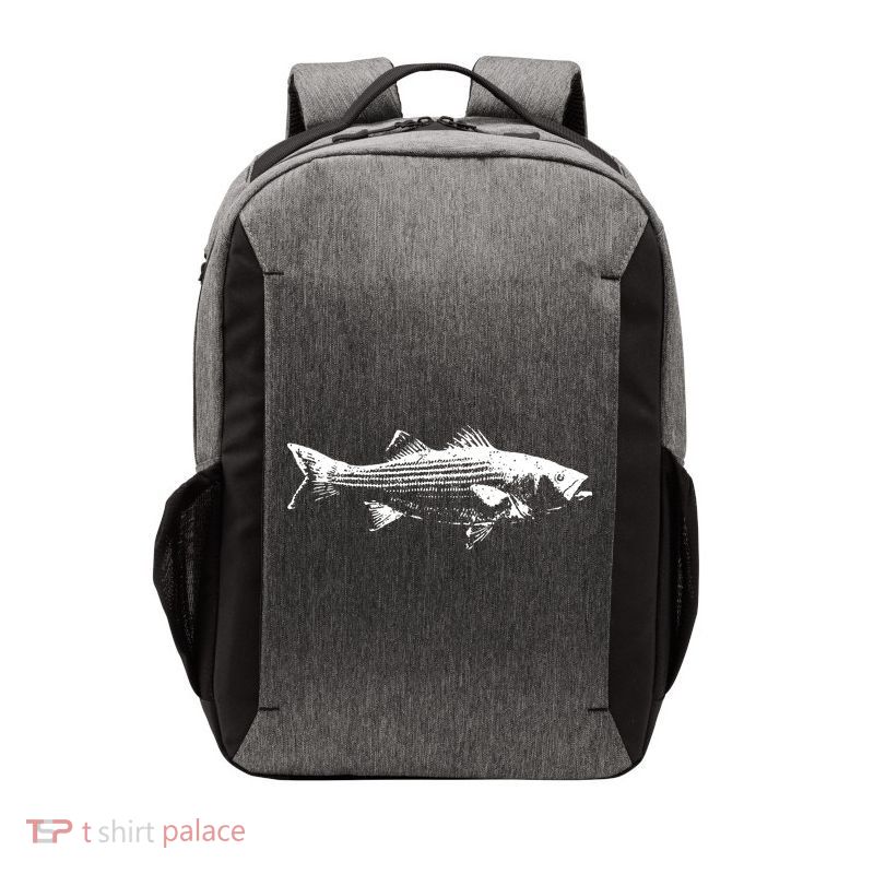 Striper Fishing Striped Bass Lucky Fishing Vector Backpack