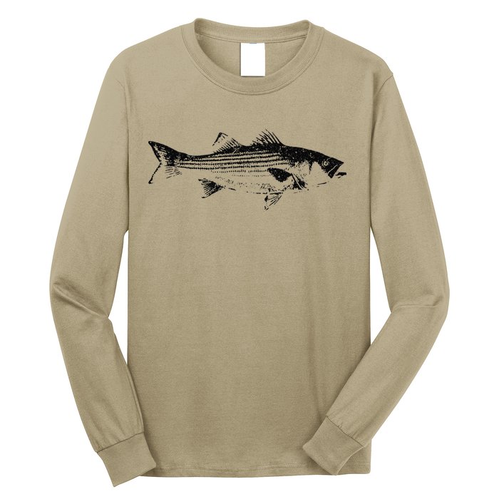 Striper Fishing Striped Bass Lucky Fishing Long Sleeve Shirt