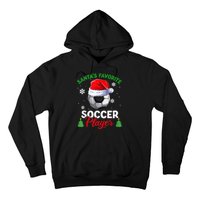 Santa's Favorite Soccer Player Christmas Pajama Hoodie