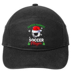 Santa's Favorite Soccer Player Christmas Pajama 7-Panel Snapback Hat