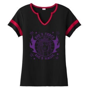 She's Fierce She's Magic Ladies Halftime Notch Neck Tee