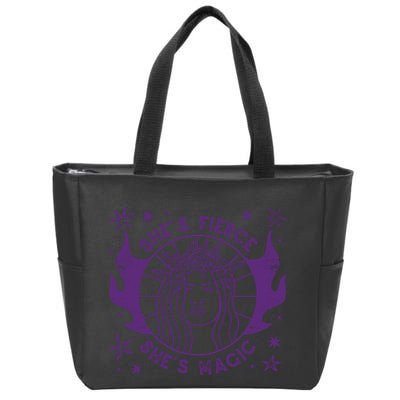 She's Fierce She's Magic Zip Tote Bag