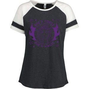 She's Fierce She's Magic Enza Ladies Jersey Colorblock Tee