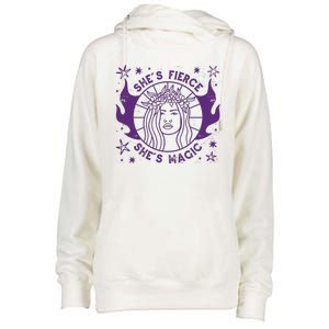 She's Fierce She's Magic Womens Funnel Neck Pullover Hood