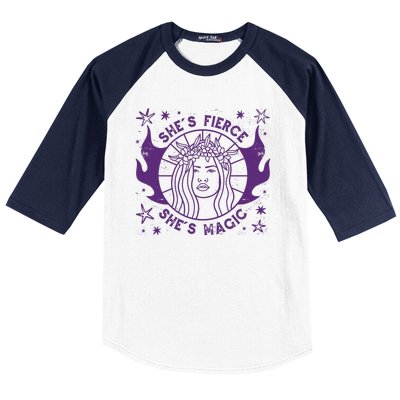 She's Fierce She's Magic Baseball Sleeve Shirt