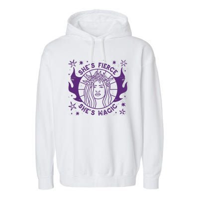 She's Fierce She's Magic Garment-Dyed Fleece Hoodie