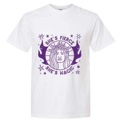 She's Fierce She's Magic Garment-Dyed Heavyweight T-Shirt