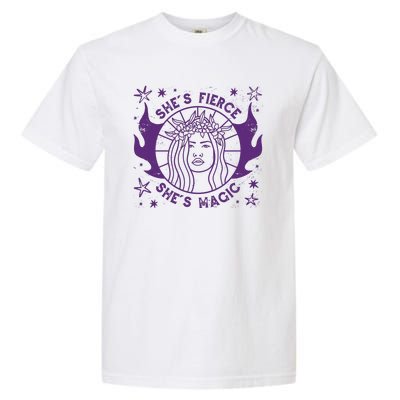 She's Fierce She's Magic Garment-Dyed Heavyweight T-Shirt