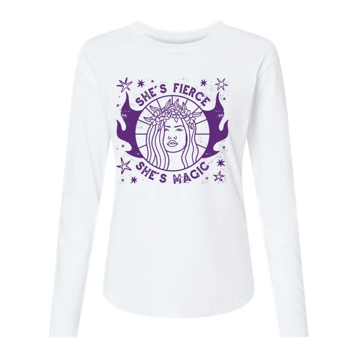 She's Fierce She's Magic Womens Cotton Relaxed Long Sleeve T-Shirt