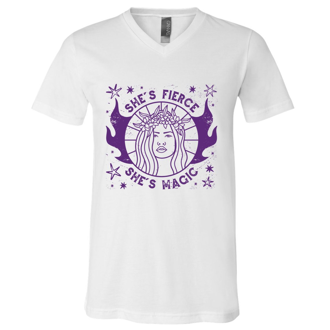 She's Fierce She's Magic V-Neck T-Shirt