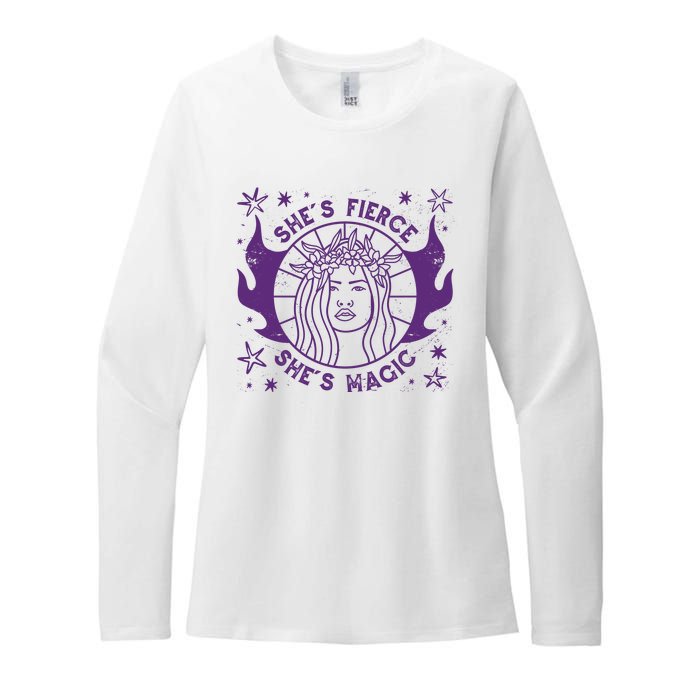 She's Fierce She's Magic Womens CVC Long Sleeve Shirt