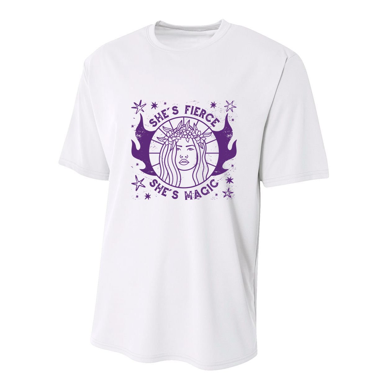 She's Fierce She's Magic Youth Performance Sprint T-Shirt