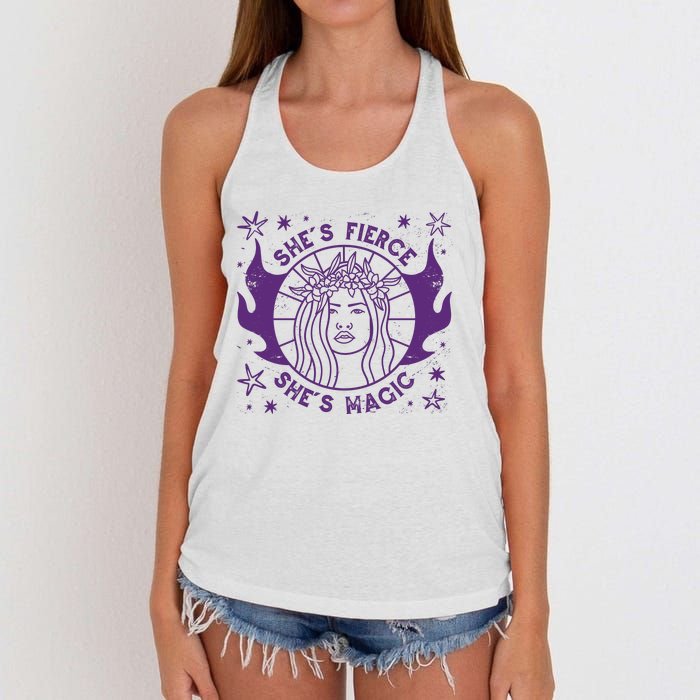 She's Fierce She's Magic Women's Knotted Racerback Tank