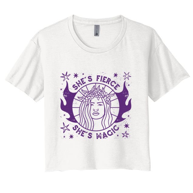 She's Fierce She's Magic Crop Top