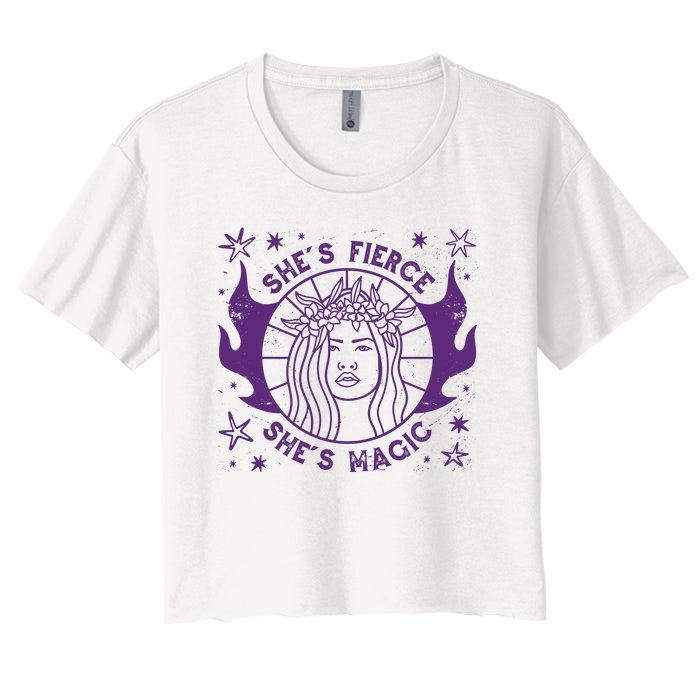 She's Fierce She's Magic Women's Crop Top Tee