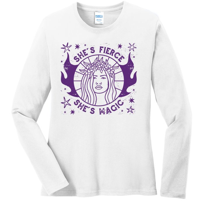 She's Fierce She's Magic Ladies Long Sleeve Shirt