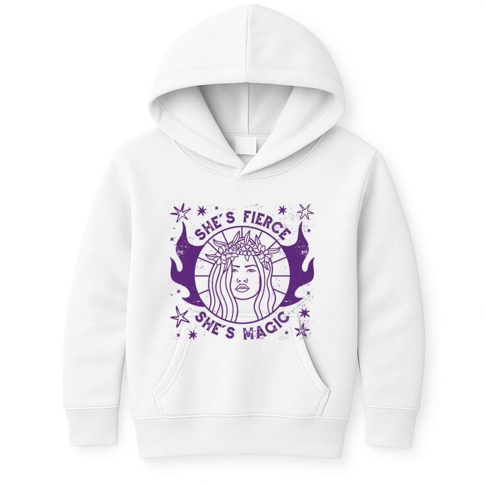 She's Fierce She's Magic Kids Hoodie