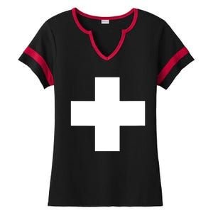 Swiss Flag Switzerland Souvenir Schweiz Gift Suisse Svizzera Ladies Halftime Notch Neck Tee