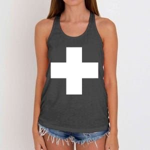 Swiss Flag Switzerland Souvenir Schweiz Gift Suisse Svizzera Women's Knotted Racerback Tank