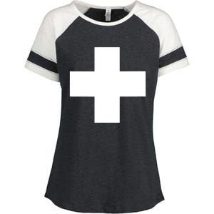 Swiss Flag Switzerland Souvenir Schweiz Gift Suisse Svizzera Enza Ladies Jersey Colorblock Tee