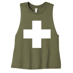 Swiss Flag Switzerland Souvenir Schweiz Gift Suisse Svizzera Women's Racerback Cropped Tank