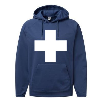 Swiss Flag Switzerland Souvenir Schweiz Gift Suisse Svizzera Performance Fleece Hoodie