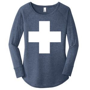 Swiss Flag Switzerland Souvenir Schweiz Gift Suisse Svizzera Women's Perfect Tri Tunic Long Sleeve Shirt