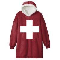 Swiss Flag Switzerland Souvenir Schweiz Gift Suisse Svizzera Hooded Wearable Blanket