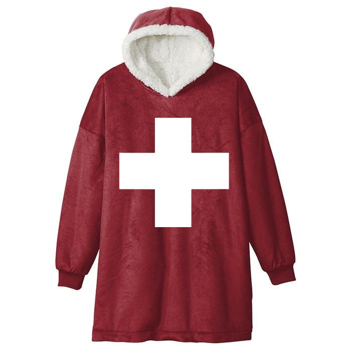 Swiss Flag Switzerland Souvenir Schweiz Gift Suisse Svizzera Hooded Wearable Blanket