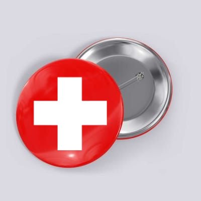 Swiss Flag Switzerland Souvenir Schweiz Gift Suisse Svizzera Button