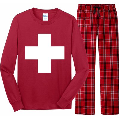 Swiss Flag Switzerland Souvenir Schweiz Gift Suisse Svizzera Long Sleeve Pajama Set