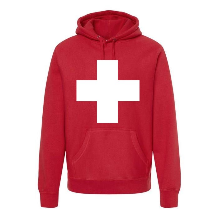 Swiss Flag Switzerland Souvenir Schweiz Gift Suisse Svizzera Premium Hoodie