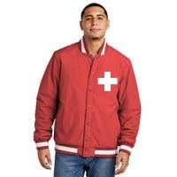 Swiss Flag Switzerland Souvenir Schweiz Gift Suisse Svizzera Insulated Varsity Jacket